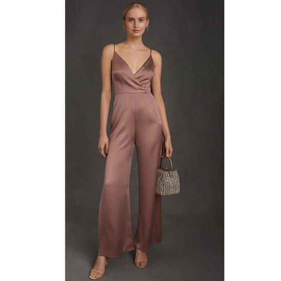 Anthropologie BHLDN Doutzen Mauve Jumpsuit 12 Pink NWT - Picture 1 of 12